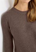 Pullover mit Strukturdetails mushroom taupe melange