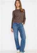 Pullover mit Strukturdetails mushroom taupe melange