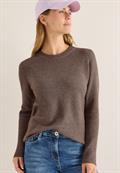 Pullover mit Strukturdetails mushroom taupe melange