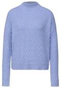 Pullover mit Strukturmix frosted blue mel.