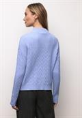 Pullover mit Strukturmix frosted blue mel.