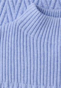Pullover mit Strukturmix frosted blue mel.