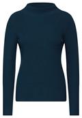 Pullover mit Strukturmix oil blue