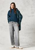 Pullover mit Strukturmix oil blue