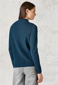 Pullover mit Strukturmix oil blue