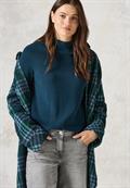 Pullover mit Strukturmix oil blue