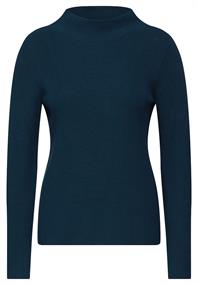 Pullover mit Strukturmix oil blue
