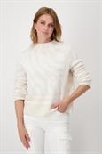 Pullover mit Tigermuster off-white gemustert