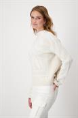 Pullover mit Tigermuster off-white gemustert