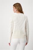 Pullover mit Tigermuster off-white gemustert