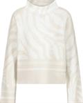 Pullover mit Tigermuster off-white gemustert