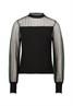 Pullover mit transparenten Ärmeln black beauty