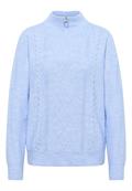 Pullover mit Troyerkragen sporty light blue melange