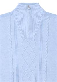 Pullover mit Troyerkragen sporty light blue melange