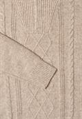 Pullover mit Troyerkragen toffee cream melange