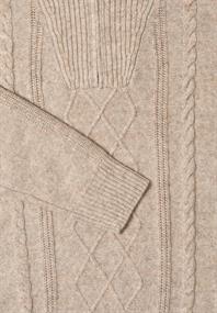 Pullover mit Troyerkragen toffee cream melange