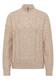 Pullover mit Troyerkragen toffee cream melange