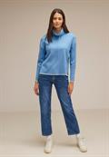 Pullover mit Tunnelzugband gentle blue melange