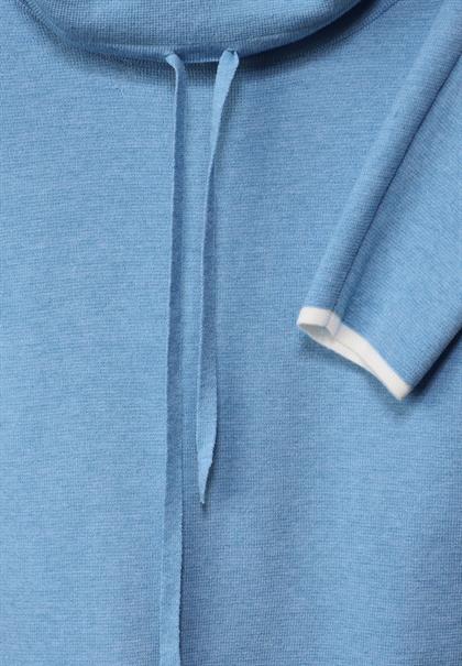 Pullover mit Tunnelzugband gentle blue melange