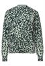 Pullover mit Turtle Neck und Leo-Muster stormy green