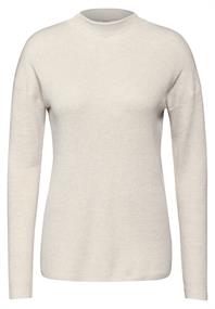 Pullover mit Turtleneck alabaster beige melange