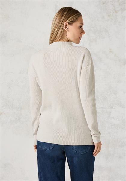 Pullover mit Turtleneck alabaster beige melange