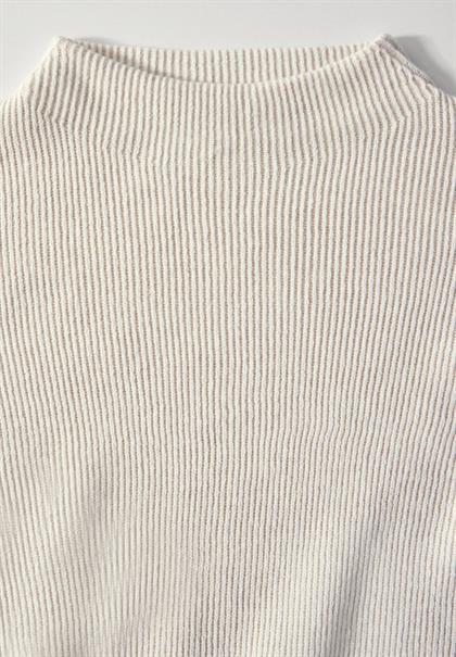 Pullover mit Turtleneck alabaster beige melange