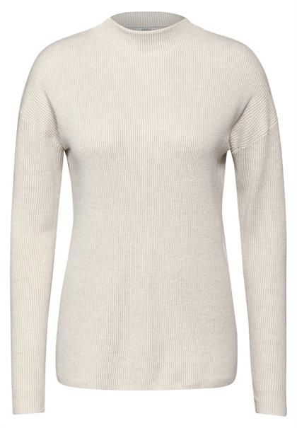 Pullover mit Turtleneck alabaster beige melange