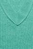 Pullover mit V-Ausschnitt aventurine green melange