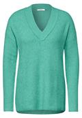 Pullover mit V-Ausschnitt aventurine green melange