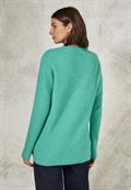 Pullover mit V-Ausschnitt aventurine green melange