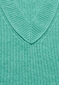 Pullover mit V-Ausschnitt aventurine green melange