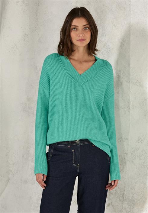 pullover-mit-v-ausschnitt-aventurine-green-melange