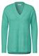 Pullover mit V-Ausschnitt aventurine green melange