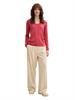 Pullover mit V-Ausschnitt berry red