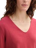 Pullover mit V-Ausschnitt berry red