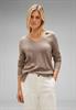 Pullover mit V-Ausschnitt bleached sand melange