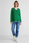 Pullover mit V-Ausschnitt brisk green