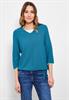 Pullover mit V-Ausschnitt caribbean blue