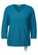 Pullover mit V-Ausschnitt caribbean blue