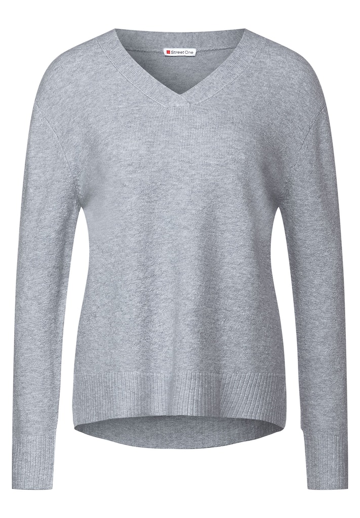 Street One Damen Pullover A301962 Chain Grey Melange - größe