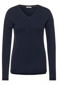 Pullover mit V-Ausschnitt deep blue melange