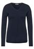 Pullover mit V-Ausschnitt deep blue melange
