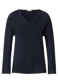 Pullover mit V-Ausschnitt deep blue