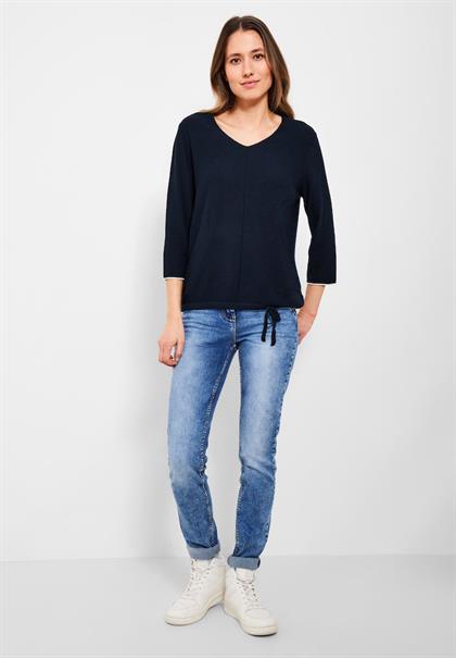 Pullover mit V-Ausschnitt deep blue