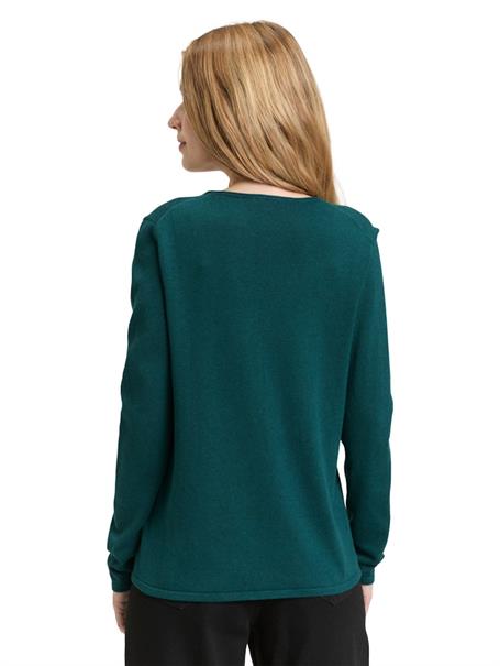 Pullover mit V-Ausschnitt deep meadow green