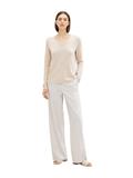 Pullover mit V-Ausschnitt desert sand melange