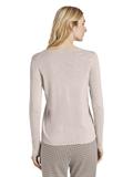 Pullover mit V-Ausschnitt desert sand melange