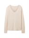 Pullover mit V-Ausschnitt desert sand melange