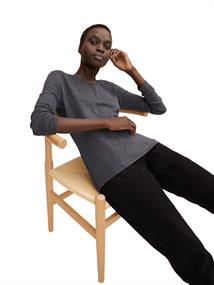 Pullover mit V-Ausschnitt evident anthracite melange